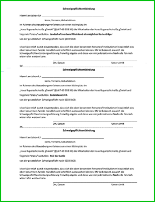 Schweigepflichtentbindung für Kooperationspartner